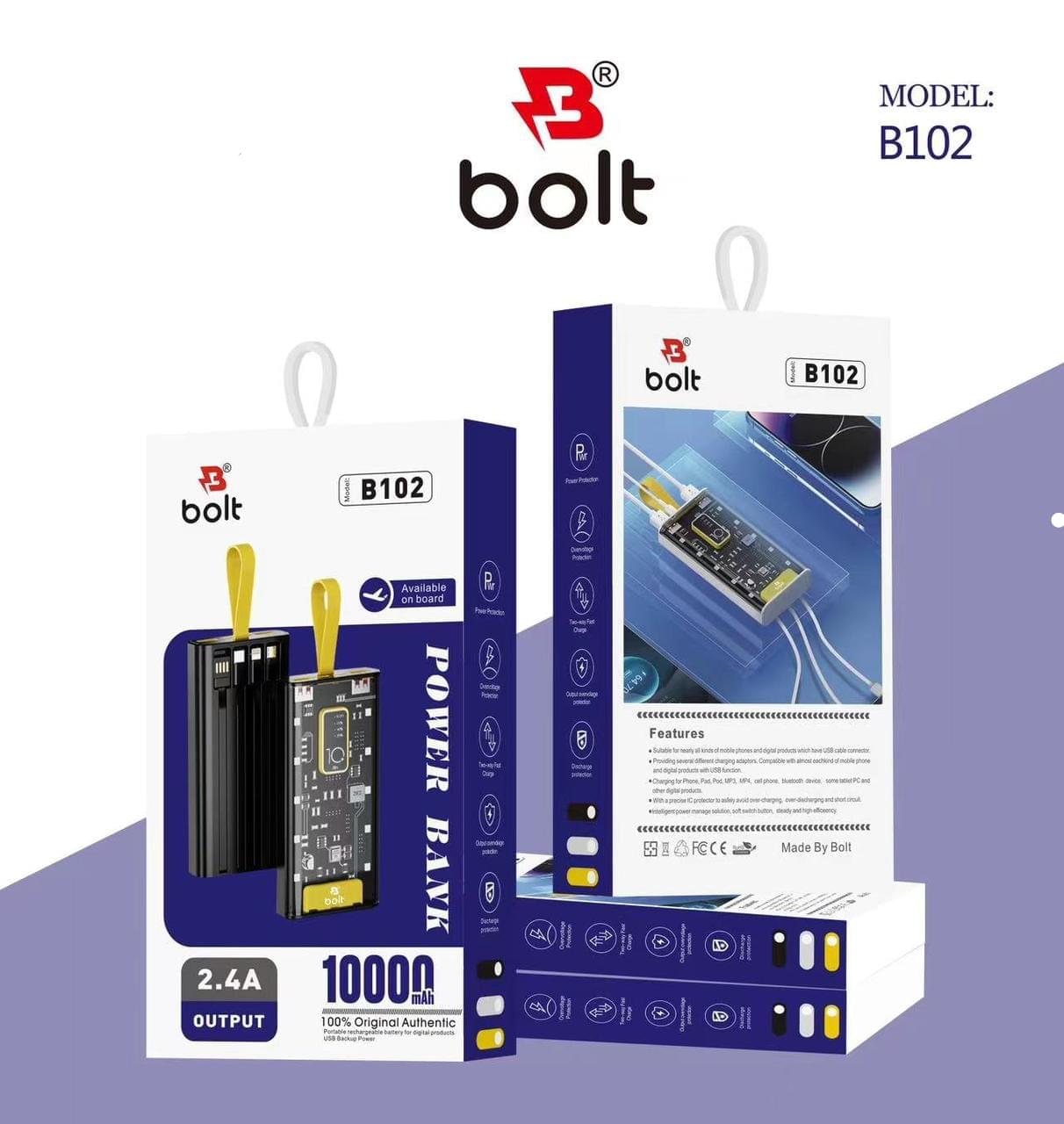 Bolt Power Bank B102 10000mAh Portable Charger
