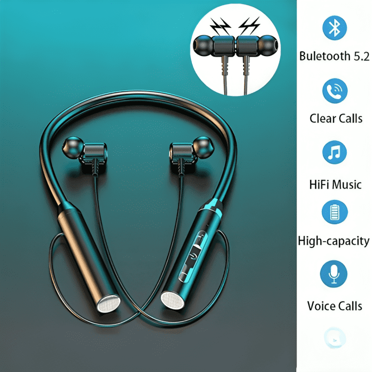 Wireless Bluetooth Neckband Headset
